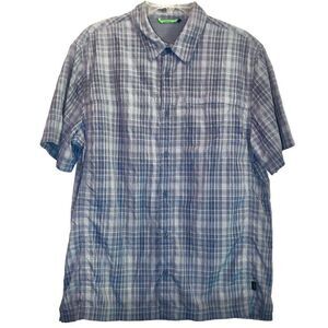 Koppen Plaid Button Down Shirt in Blues/White Men’s L